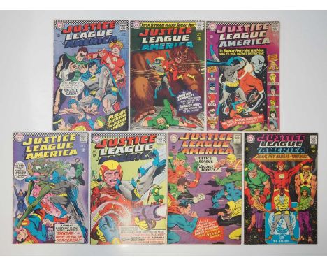JUSTICE LEAGUE OF AMERICA #44, 45, 47, 49, 50, 56, 57 (7 in Lot) - (1966/1967 - DC) Includes the first appearance of the Shag