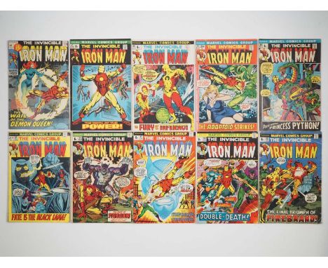 IRON MAN #42, 47, 48, 49, 50, 53, 56, 57, 58, 59 (10 in Lot) - (1971/1973 - MARVEL - UK &amp; US Cover Price) - Includes the 