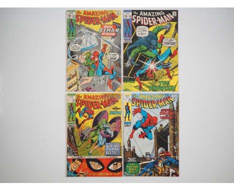 AMAZING SPIDER-MAN #92, 93, 94 &amp; 95 - (4 in Lot) - (1971 - MARVEL - UK &amp; US Cover Price) - Includes the first battle 