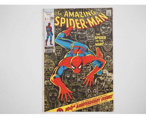 AMAZING SPIDER-MAN #100 (1971 - MARVEL - UK Price Variant) - Green Goblin, Vulture, Lizard, Doctor Octopus, Kingpin appearanc