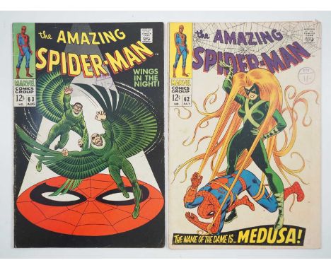 AMAZING SPIDER-MAN #62 &amp; 63 - (2 in Lot) - (1968 - MARVEL) - Appearances by Medusa and the original and 'new' Vultures (A