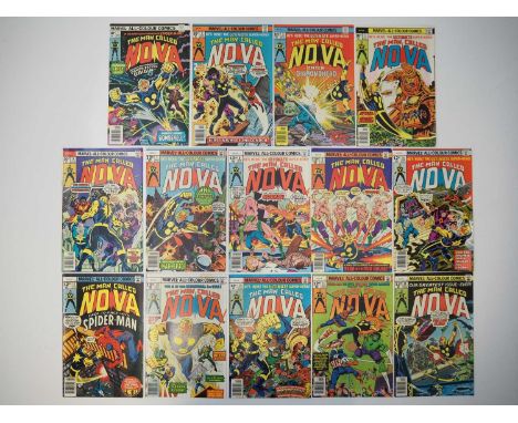 NOVA #1, 2, 3, 5, 6, 7, 8, 9, 10, 12, 13, 14, 15, 16 (14 in Lot) - (1976/1977 - MARVEL - UK Price Variant) - First appearance