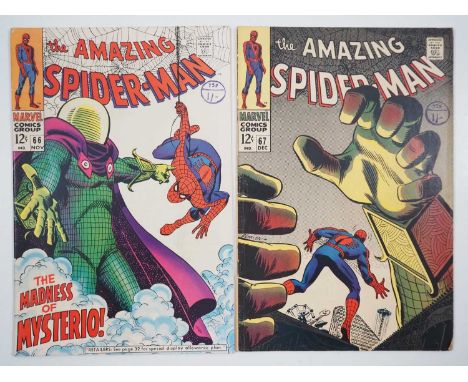 AMAZING SPIDER-MAN #66 &amp; 67 - (2 in Lot) - (1968 - MARVEL) - Spider-Man battles Mysterio + first appearance of Randy Robe