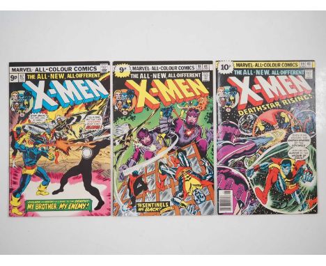 UNCANNY X-MEN #97, 98 &amp; 99 (3 in Lot) - (1976 - MARVEL - UK Price Variant) - Includes the first appearance of Lilandra (b