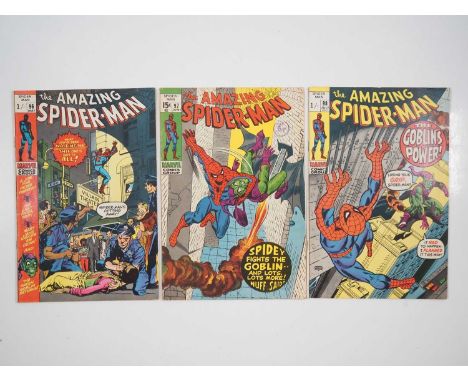 AMAZING SPIDER-MAN #96, 97, 98 (3 in Lot) - (1971 - MARVEL - UK &amp; US Cover Price) - Features an anti-drugs story line tha