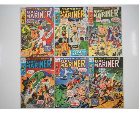 SUB-MARINER #31, 32, 33, 34, 35, 36 (6 in Lot) - (1970/1971 - MARVEL - US &amp; UK Price Variant) - Includes the first appear