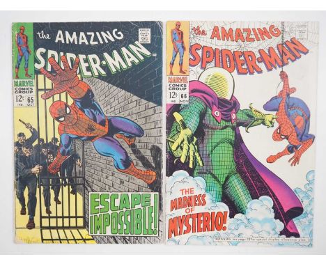 AMAZING SPIDER-MAN #65 &amp; 66 - (2 in Lot) - (1968 - MARVEL) - Appearances by Captain Stacy, Foggy Nelson, Mysterio &amp; t