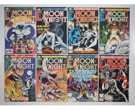 MOON KNIGHT # 1, 2, 3, 4, 5, 6, 7, 8 (8 in Lot) - (1980/81 - MARVEL - US Price &amp; UK Price Variant) Moon Knight's origin +