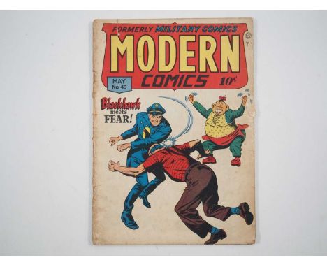 MODERN COMICS #49 (1946 - QUALITY) - Includes the first appearance of Fear, Miss Ranarr - Al Bryant cover art - Flat/Unfolded