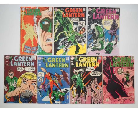 GREEN LANTERN #60, 67, 68, 69, 70, 71, 73 (7 in Lot) - (1968/1969 - DC) - Gil Kane/Murphy Anderson Cover Art - Flat/Unfolded 