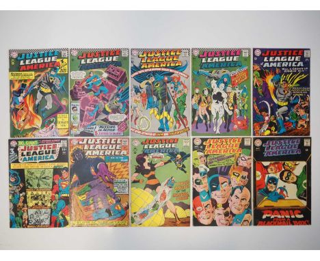JUSTICE LEAGUE OF AMERICA #51, 52, 53, 54, 55, 58, 59, 60, 61, 62 (10 in Lot) - (1967/1968 - DC) Includes the first appearanc