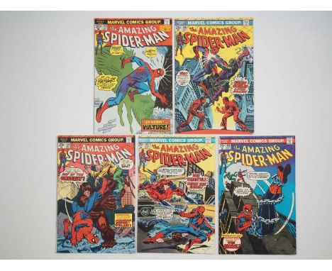 AMAZING SPIDER-MAN #128, 136, 139, 147, 148 - (5 in Lot) - (1974 - MARVEL) - Includes first appearances of Harry Osborn as th