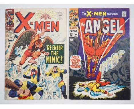 UNCANNY X-MEN #27 &amp; 44 (2 in Lot) - (1966/1968 - MARVEL - US &amp; UK Price Variant) - Mimic joins the X-Men + First appe