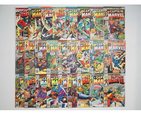 CAPTAIN MARVEL #35 to 48, 51 to 62 (26 in Lot) - (1974/1979 - MARVEL - US &amp; UK Price Variant) - Includes the first appear