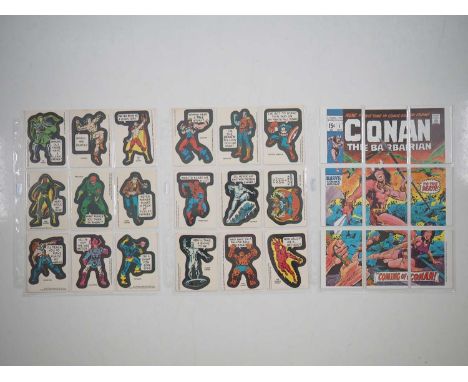 TOPPS 1976 MARVEL COMIC BOOK HEROES COMPLETE STICKER &amp; PUZZLE CARD SET - Set is complete with 40 stickers and the complet
