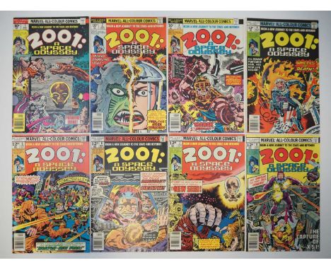 2001: A SPACE ODYSSEY #1, 2, 3, 4, 5, 6, 7, 8 (8 in Lot) - (1976/1977 - MARVEL - UK Price Variant) -Includes the first appear