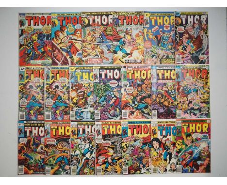 THOR #208, 215, 245 to 259, 262, 264 (2 copies of #249) - (20 in Lot) - (1973/1977 - MARVEL - UK &amp; US Cover Price) - Incl