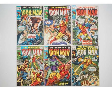 IRON MAN #24, 25, 26, 27, 28, 29 (6 in Lot) - (1970 - MARVEL - UK &amp; US Cover Price) - Includes the classic battle with th