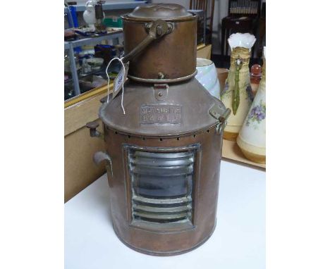 A copper Meteorite ship's lamp