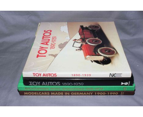 Two Paolo Rampini books on model cars and motorcycles, and two Toys Autos volumes.