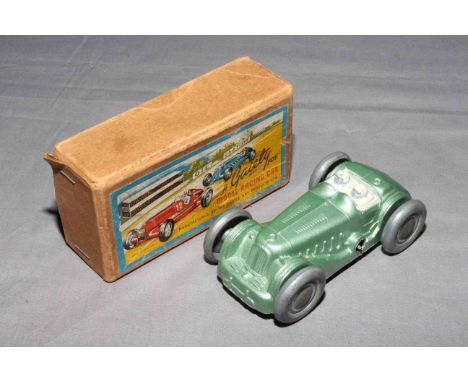 Gaiety Toy clockwork Model Racing Car.   Excellent in Excellent box complete with original key.