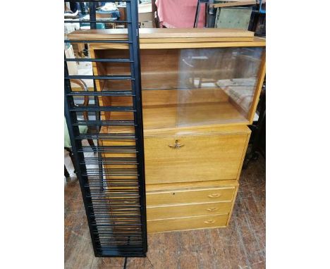 Mid century Ladder racks 2 bays and corner. (racks marked through use and some damage) 