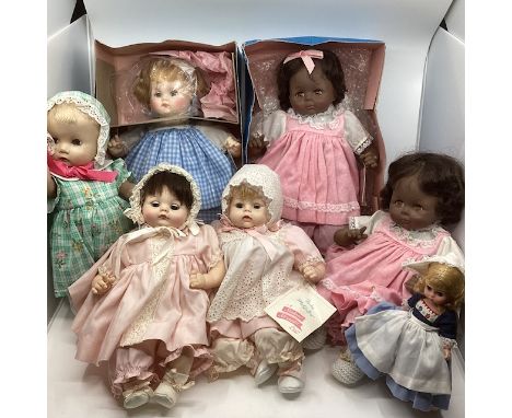 Vintage Toy dolls . Madame Alexander play dolls to include boxed and loose examples; 3930 Puddin Baby blue gingham, Baby McGu