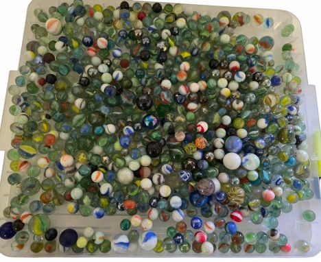 A&nbsp; collection of Marbles. Various sizes, types and colours.