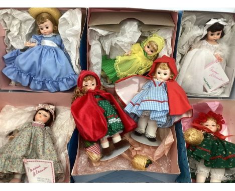 Vintage Toy dolls ; Madame Alexander boxed original dolls , to include; Little red riding hood, snow white 495, red riding ho