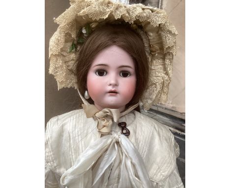     Antique  Fine Large size 80 Kammer & Reinhardt Simon and Halbig large 32” Bisque head doll-all original chunky body and f