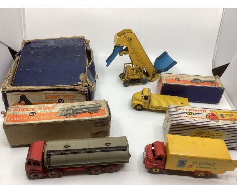 Dinky Vintage toys to include 504 Bedford, a Heinz Lorry 923, 533 cement Ferrocrete and a 564 Dinky-Playworn owned from Child