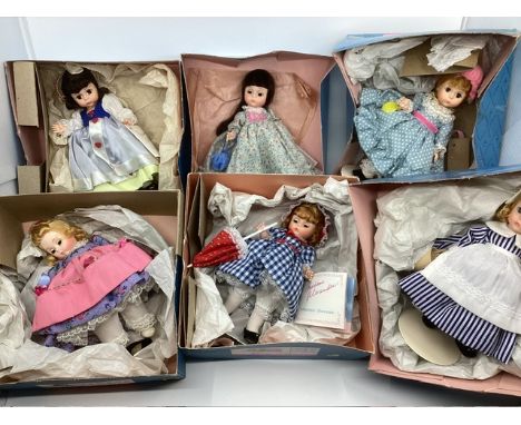 Vintage Toy dolls ; Madame Alexander boxed dolls to include; Little Maid 423; Miss Muffet 452,Betsy Brooks 437,Mary Mary 451,