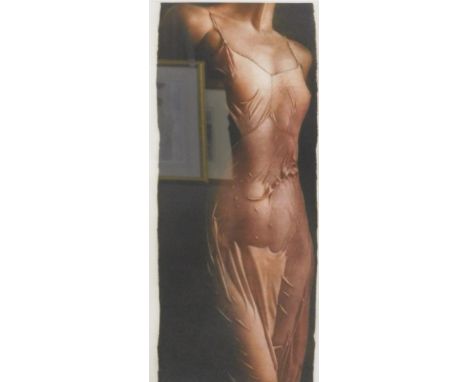 Willi Kissmer (b.1951). Im Roten Kleid 1, artist signed limited edition etching number 155/199, labelled verso, 57cm x 25cm.