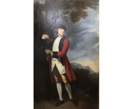 By or After Sir Joshua Reynolds (1723-1792). Portrait of Sir Patrick Blake, full length, oil on canvas, re-lined, 237cm x 147
