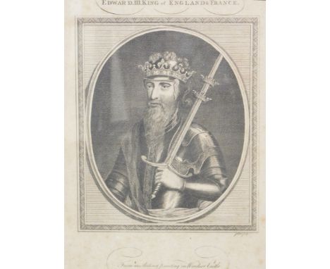 After Vertue. Edward III, etching, and a building plan. (2) 