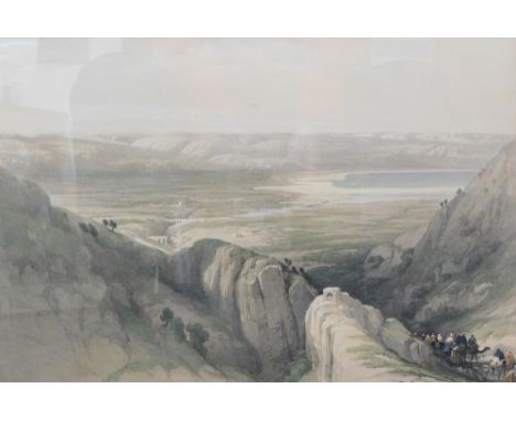 After Roberts. Valley of Jordan, lithograph, 32cm x 47cm.