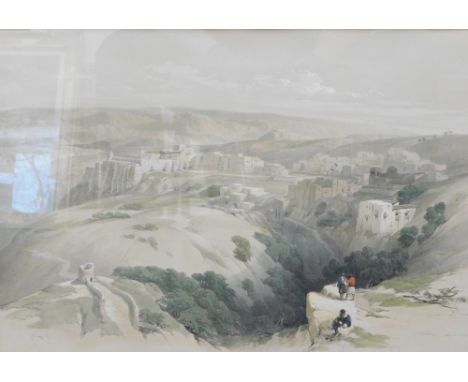 After Roberts. Bethlehem April 1839, lithograph, 35cm x 50cm.