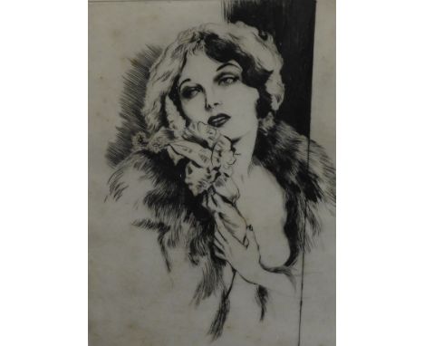 Frank Martin (1921-2005). Corinne Griffith, artist signed limited edition lithograph, numbered 1/30, titled, 37cm x 27cm. 