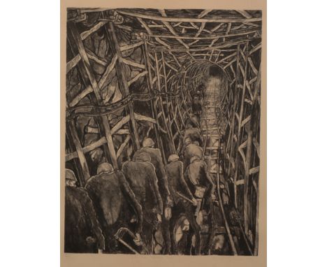 *TOM McGUINNESS (1926-2006) 'Busty G 24's Salvage Men', 1982, signed, dated, titled and numbered 17/22 in pencil to the margi