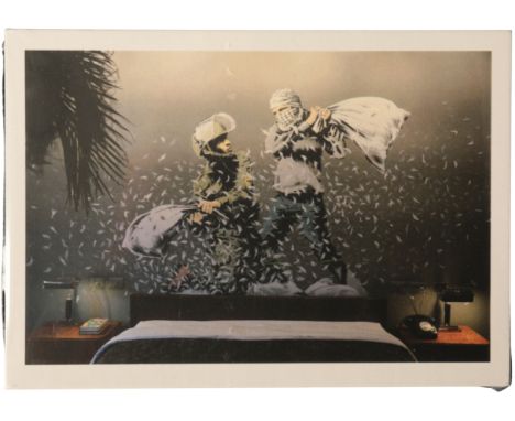 BANKSY: 'The Walled Off Hotel' Bethlehem, Palestine, an unopened set of 13 postcards, that celebrated the 2017 opening of Ban