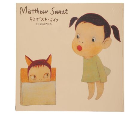 YOSHITOMO NARA (b.1959) x MATTHEW SWEET (b.1964) 'Kimi Ga Suki X Raifu', Off-set lithograph with red vinyl record, from the e