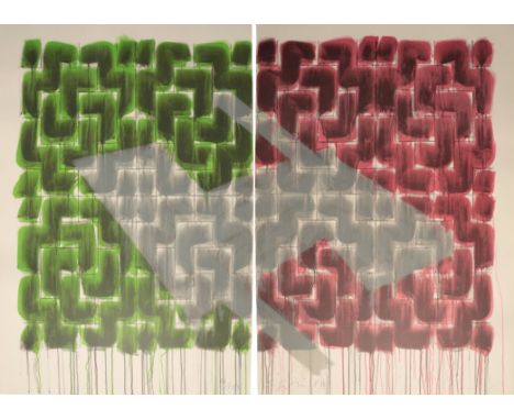 *RICHARD SMITH (1931-2016) 'Espalier (diptych)', 1981, signed, dated and numbered 46/100 in pencil across both sheets, lithog