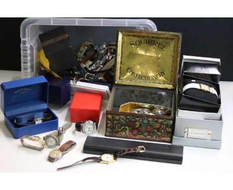 Large collection of assorted wrist watches to include Ingersoll, Rotary, Bench, Timex and a wide selection of other quartz ex