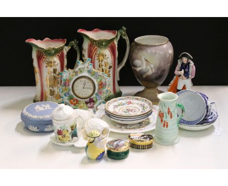 Collection of assorted ceramics to include Brambly Hedge the Wedding plate, Staffordshire figurine, assorted cups and saucers