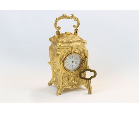 19th century French style miniature carriage clock 