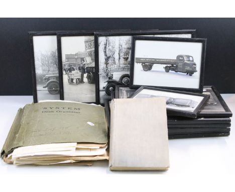 Collection of vintage motor car ephemera to include billheads, receipts, MOTs for 1929 Alfa Romeo 1750 registration JHY 98 , 