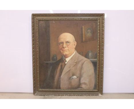 Faith Kathleen Sage (1887 - 1956), portrait of Sir John Hope Simpson (1868 - 1961) - politician, oil on canvas, signed upper 