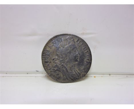 1697 William III Sixpence, VF or better, dark toning, later harp.