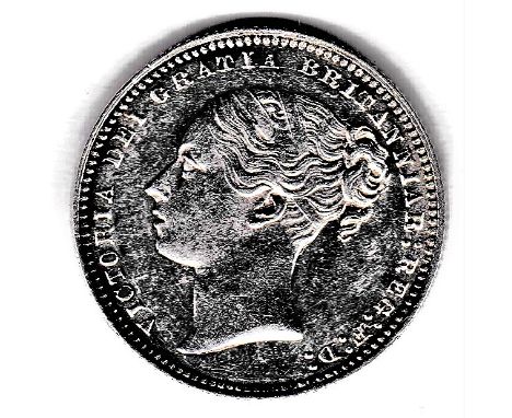 1876 Die 37 Victoria Shilling, NEF light scratches in the field.
