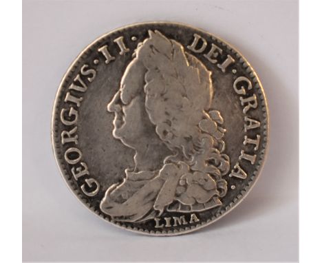 1746 'LIMA' George III Halfcrown, NONO, Old bust, VF S 3695A